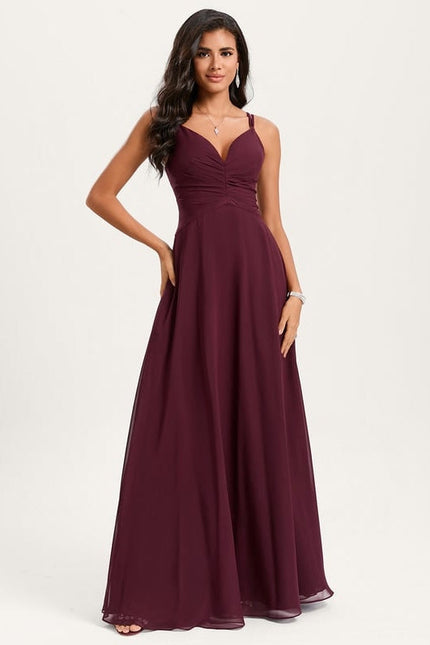 Robe de Soirée Mousseline Beige