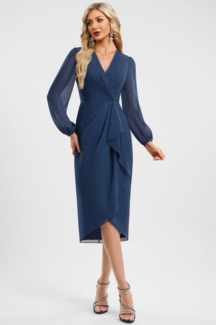 Robe de Soirée Mousseline Frisée
