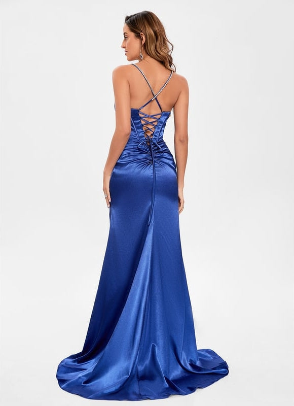 Robe de Soirée Velours Céleste - gallery 2