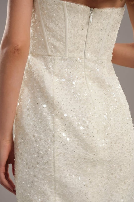 Robe de Soirée Étoilée Satinée - gallery 7