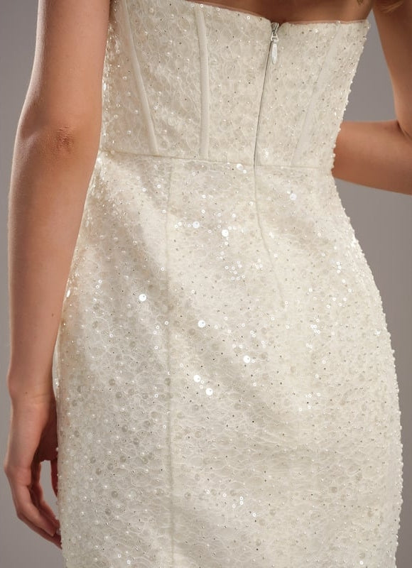 Robe de Soirée Étoilée Satinée - gallery 7