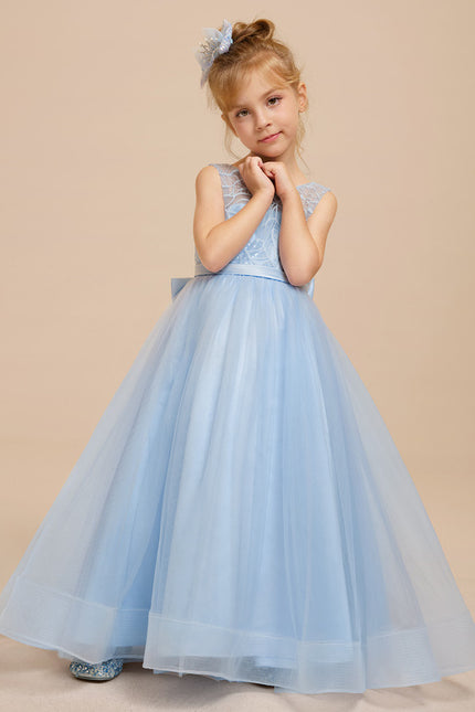 Robe de Soirée Ciel Tulle Élégant - gallery 3