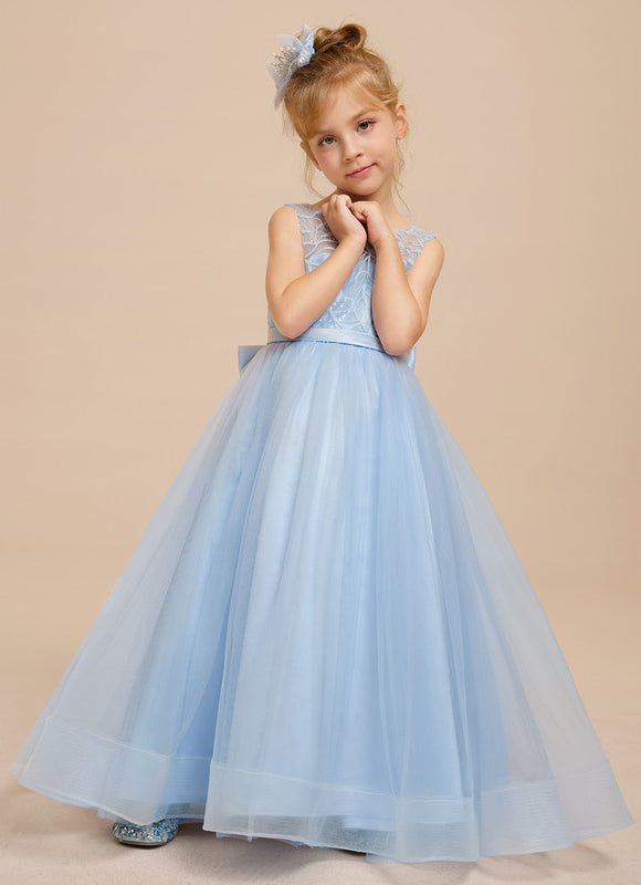 Robe de Soirée Ciel Tulle Élégant - gallery 3