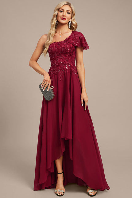 Robe de Soirée Bordeaux Festive - gallery 3