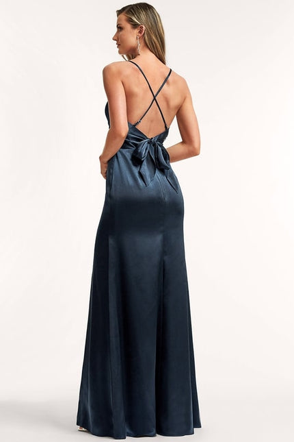 Robe de Soirée Dorée Fluide - gallery 1