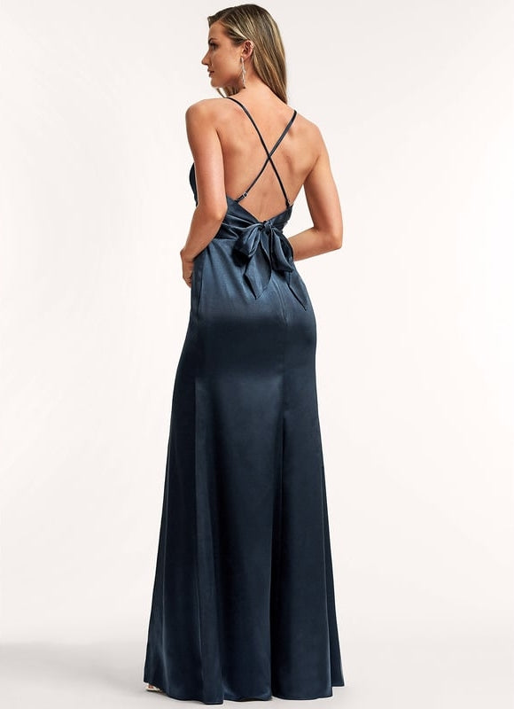 Robe de Soirée Dorée Fluide - gallery 1
