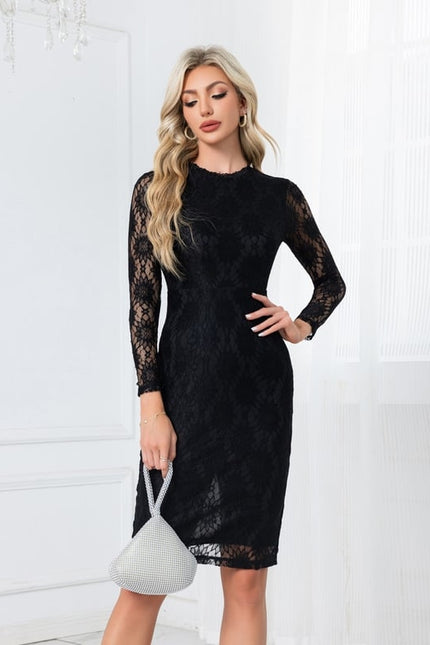 Robe de Soirée Dentelle Ajustée - gallery 5