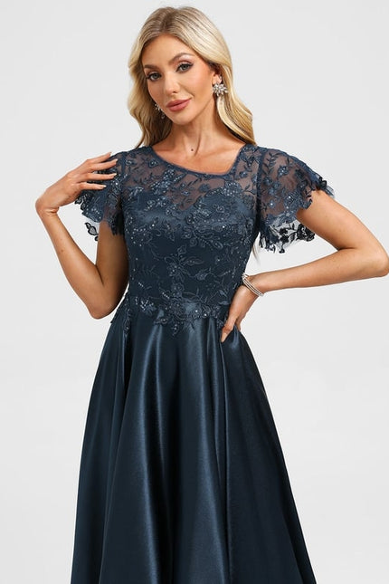 Robe de Soirée Étoilée Marine - gallery 6