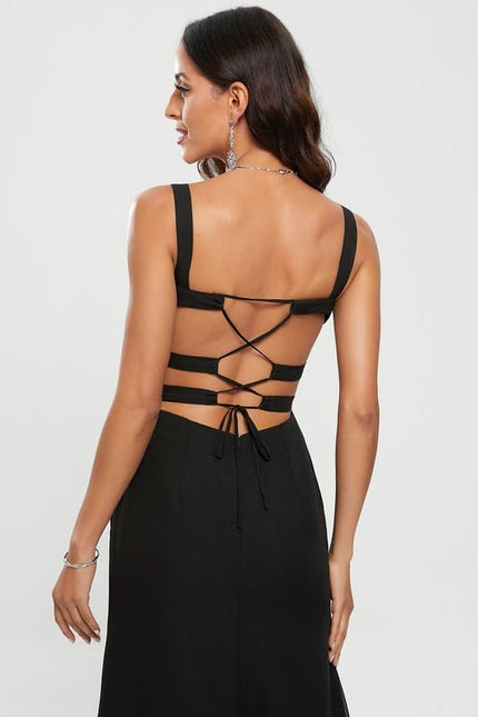 Robe de Soirée Noir Éclat Solaire - gallery 5