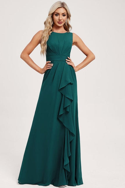 Robe de Soirée Vert Émeraude Chic