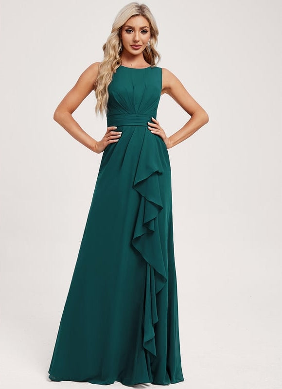 Robe de Soirée Vert Émeraude Chic
