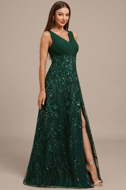 Robe de Soirée Émeraude Éclatante - gallery 5
