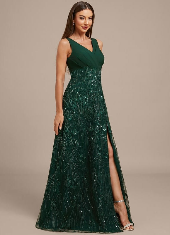Robe de Soirée Émeraude Éclatante - gallery 5