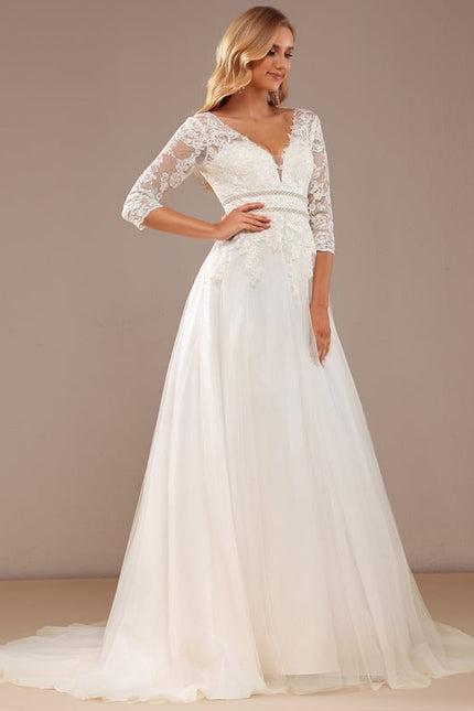 Robe De Soirée Longue Manche Bouffante