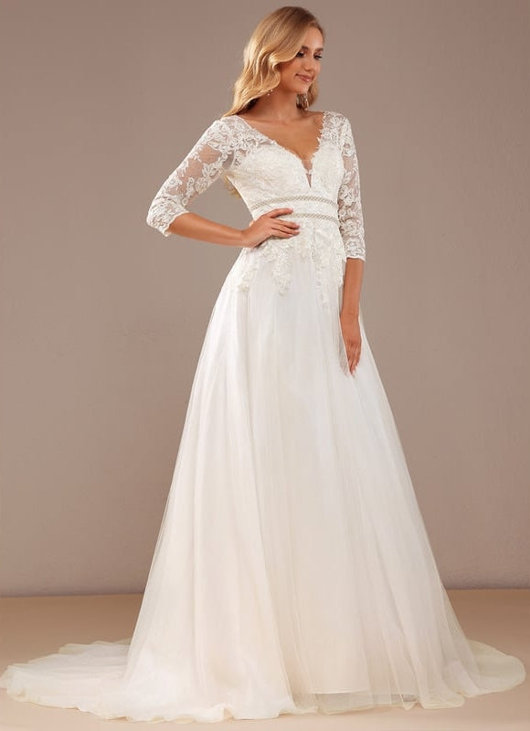Robe De Soirée Longue Manche Bouffante