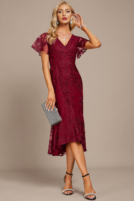 Robe de Soirée Rouge Enchanté