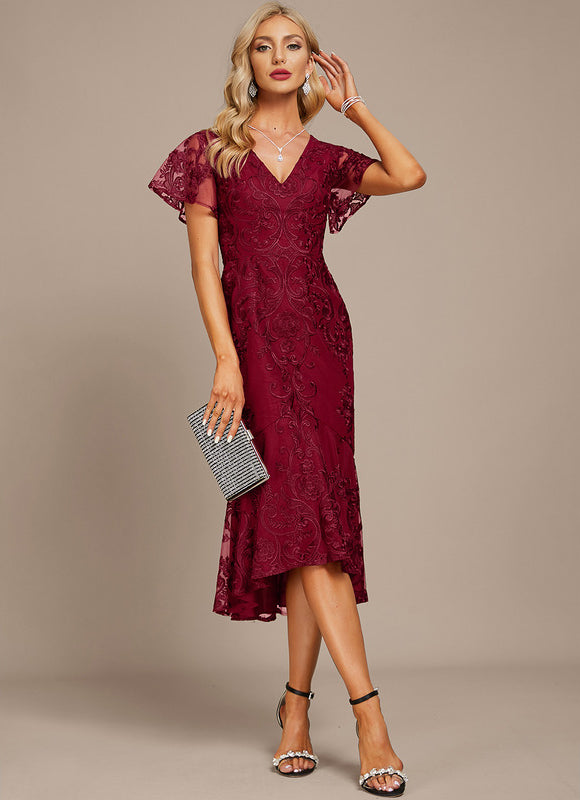 Robe de Soirée Rouge Enchanté
