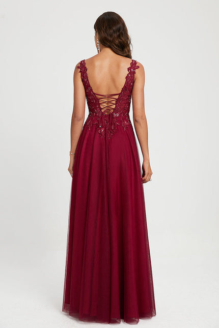 Robe de Soirée Satin Rubis - gallery 4