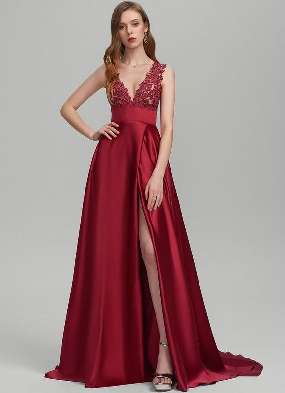 Robe De Soirée Rouge Princesse - gallery 3