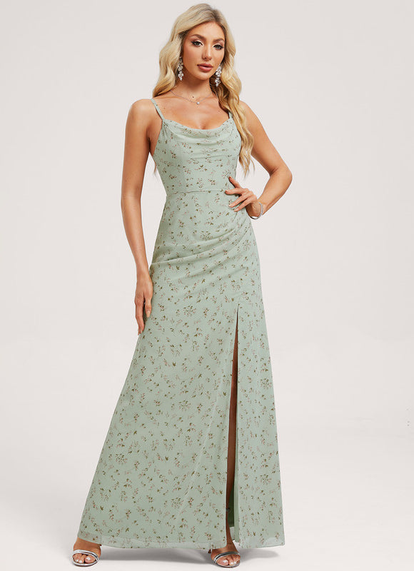Robe De Soirée En Mousseline - gallery 2