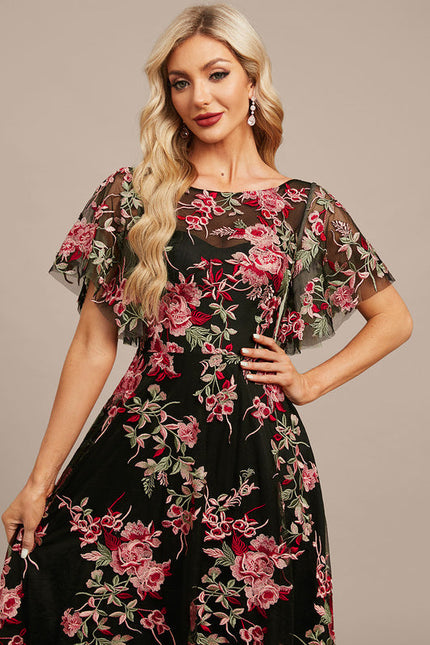 Robe de Soirée Nocturne Florale - gallery 1