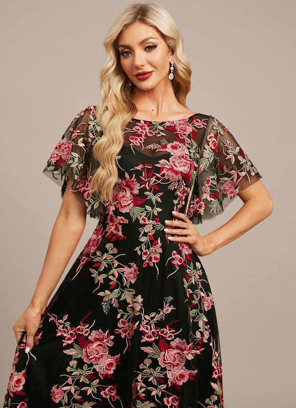 Robe de Soirée Nocturne Florale - gallery 1