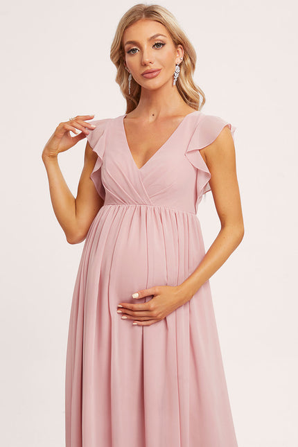 Robe de Soirée Flottante Rosée - gallery 1
