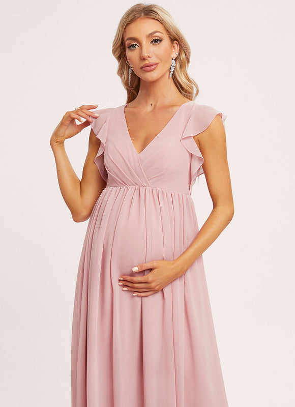 Robe de Soirée Flottante Rosée - gallery 1