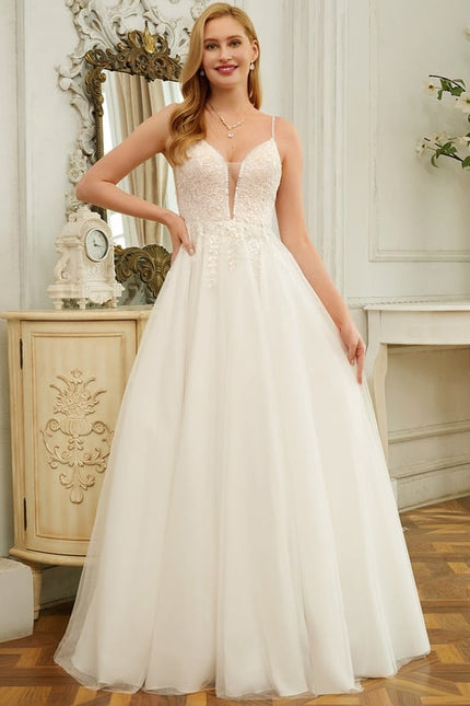 Robe De Soirée Avec Tulle Travaillé - gallery 1