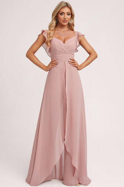 Robe Longue De Soirée Rose - gallery 2