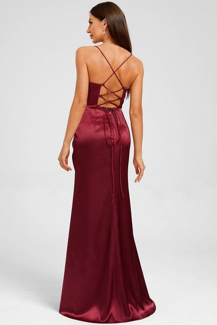 Robe de Soirée Bordeaux Élégante - gallery 2
