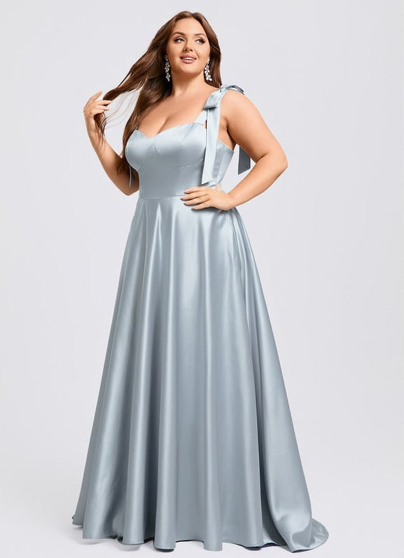 Robe de Soirée Lueur Céleste Satinée - gallery 7