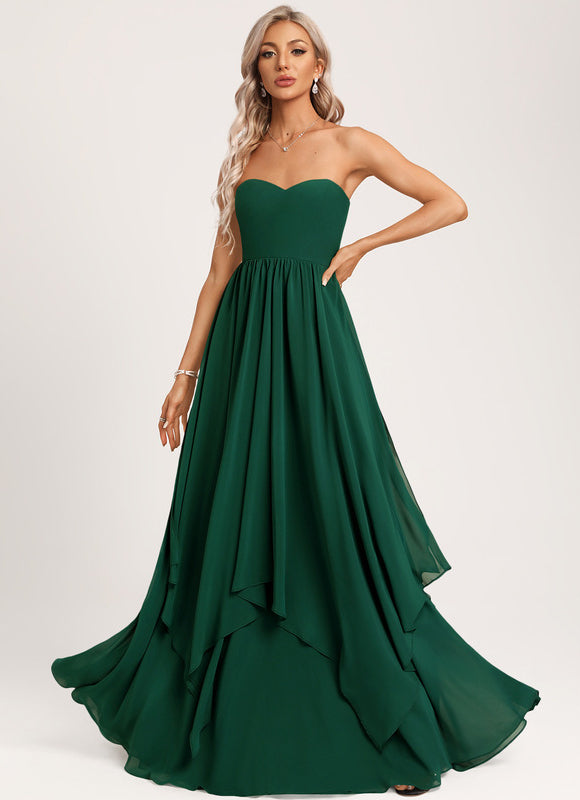 Robe de Soirée Satin Cascade - gallery 3