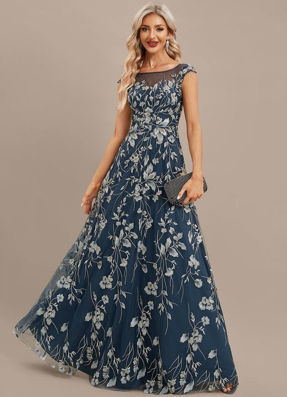 Robe de Soirée Floral Noir Chic - gallery 1