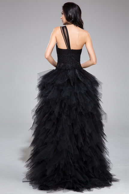 Robe de Soirée Élégance Tulle Noir - gallery 5