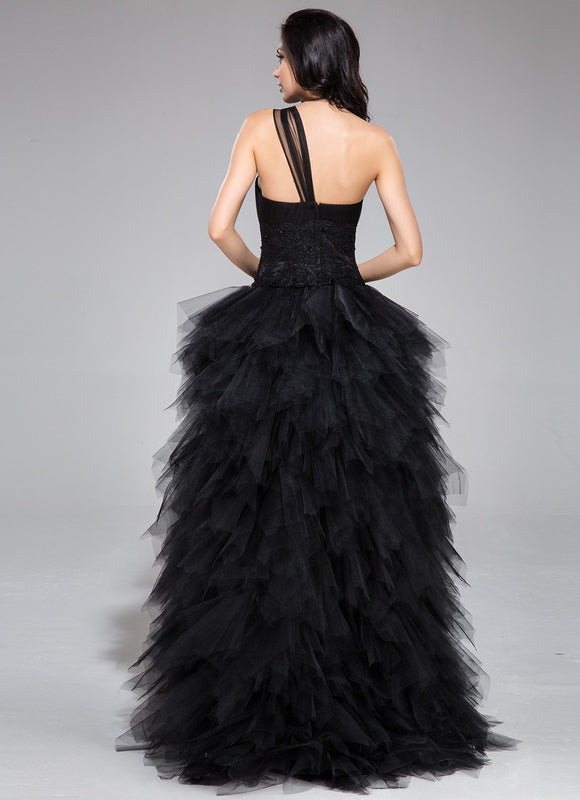 Robe de Soirée Élégance Tulle Noir - gallery 5