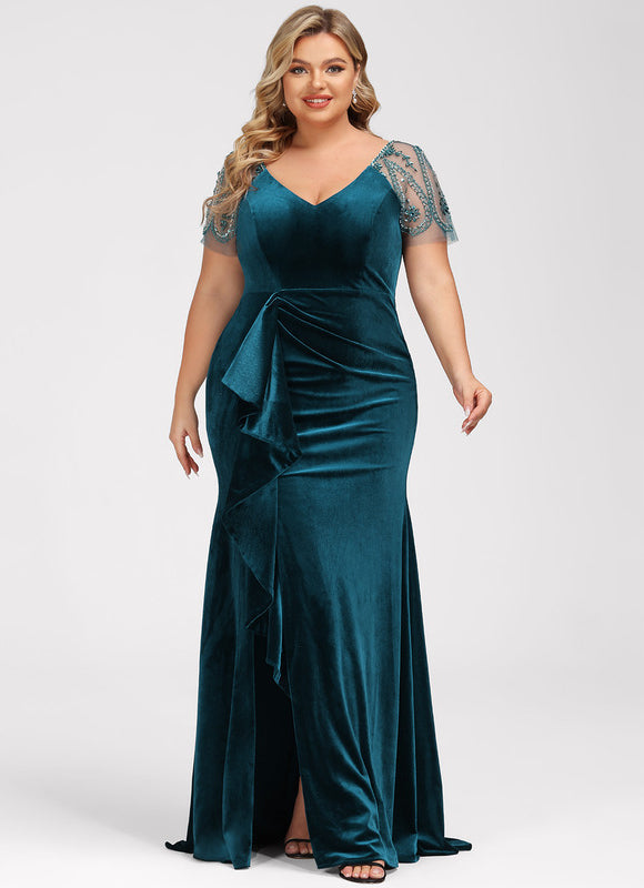 Robe de Soirée Velours Élancé - gallery 7