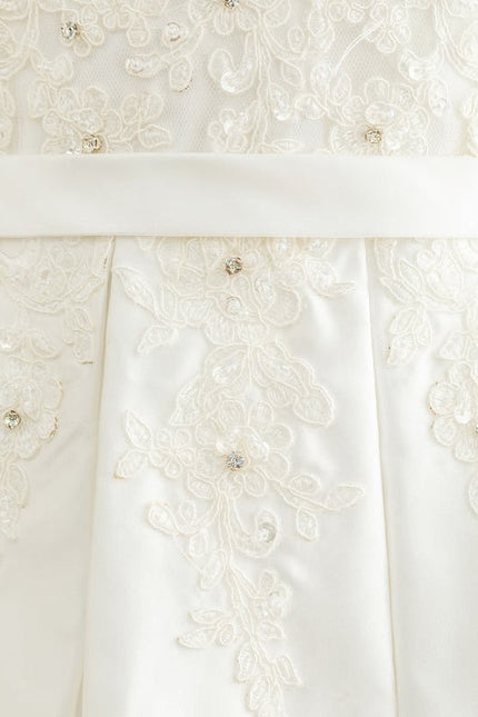 Robe de Soirée Élévée Satinée - gallery 1