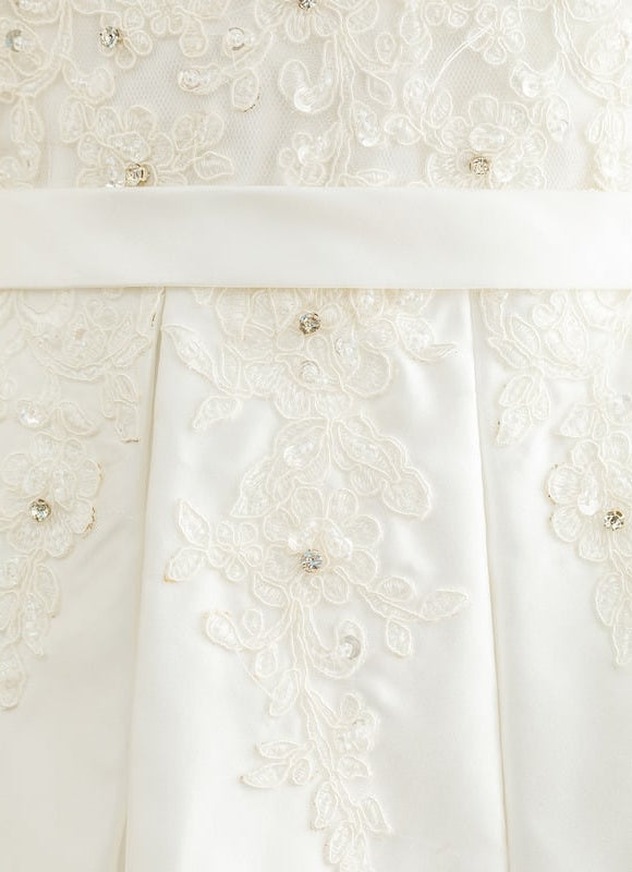 Robe de Soirée Élévée Satinée - gallery 1