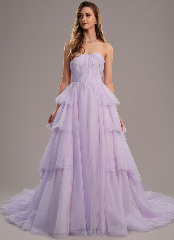 Robe de Soirée Lilas Éthéré - gallery 1