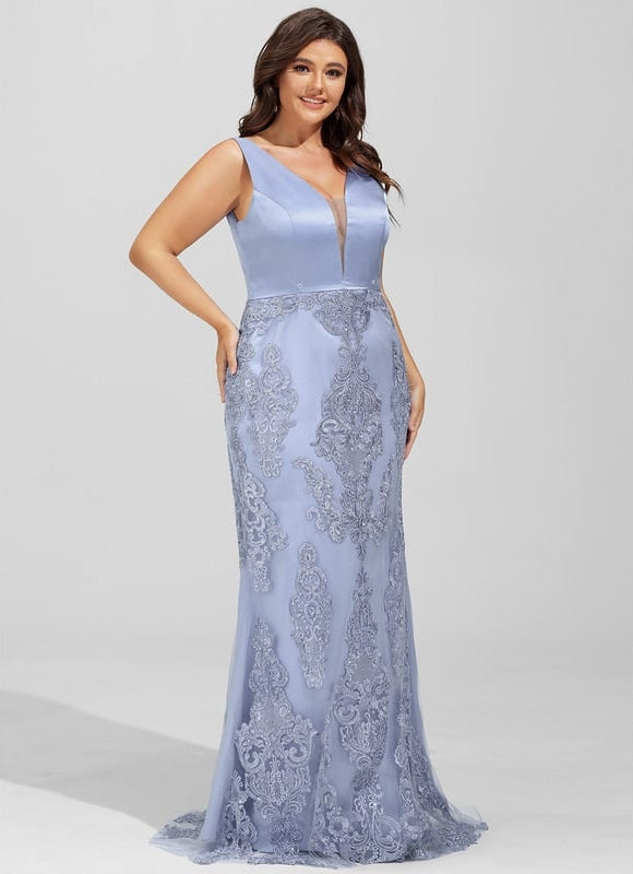 Robe de Soirée Céleste Satiné - gallery 7