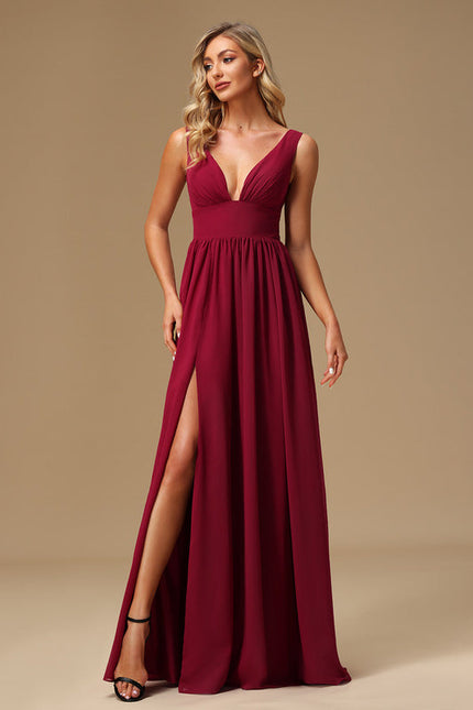 Robe de Soirée Mousseline Beige
