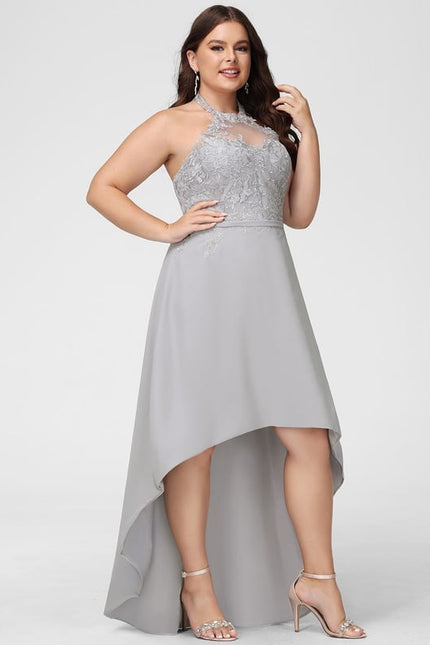 Robe de Soirée Élégance Grise Aérienne - gallery 9