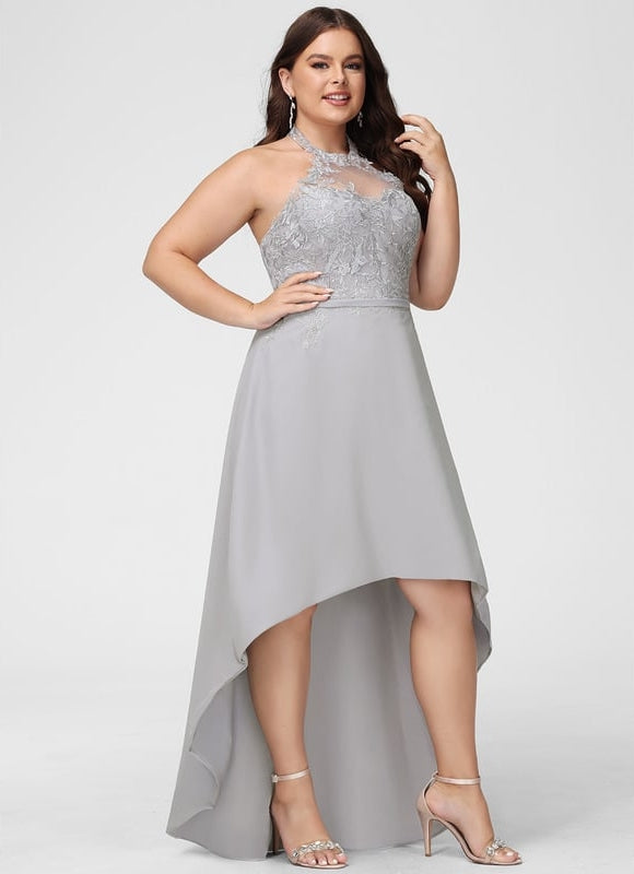 Robe de Soirée Élégance Grise Aérienne - gallery 9