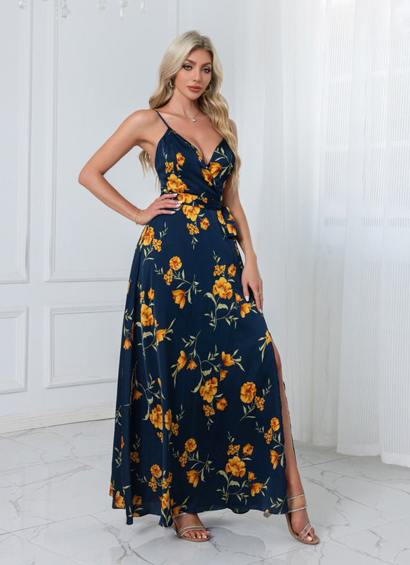 Robe de Soirée Floral Satinée - gallery 7