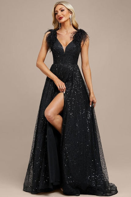 Robe De Soirée Noire Dentelle - gallery 4