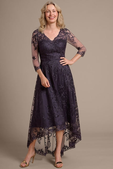 Robe de Soirée Dentelle Élevée