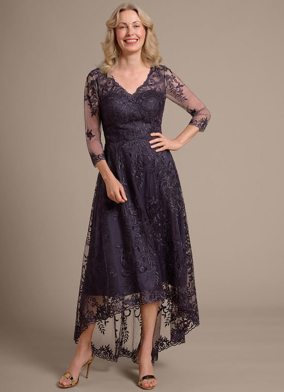 Robe de Soirée Dentelle Élevée