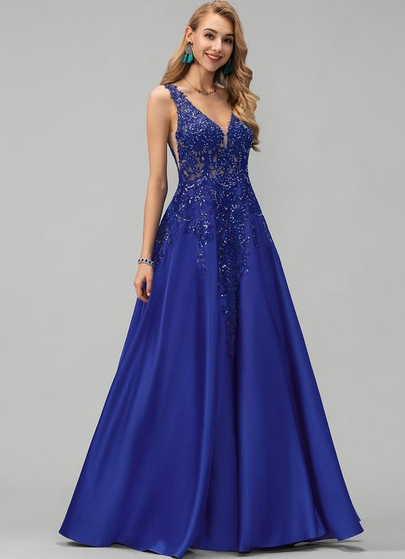 Robe de Soirée Saphir Enchanté