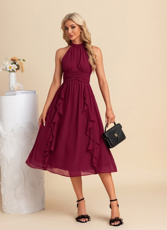 Robe de Soirée Chiffon Volante - gallery 5